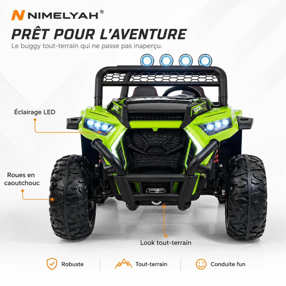 Buggy électrique enfant 12 V vert – Trail Rider
