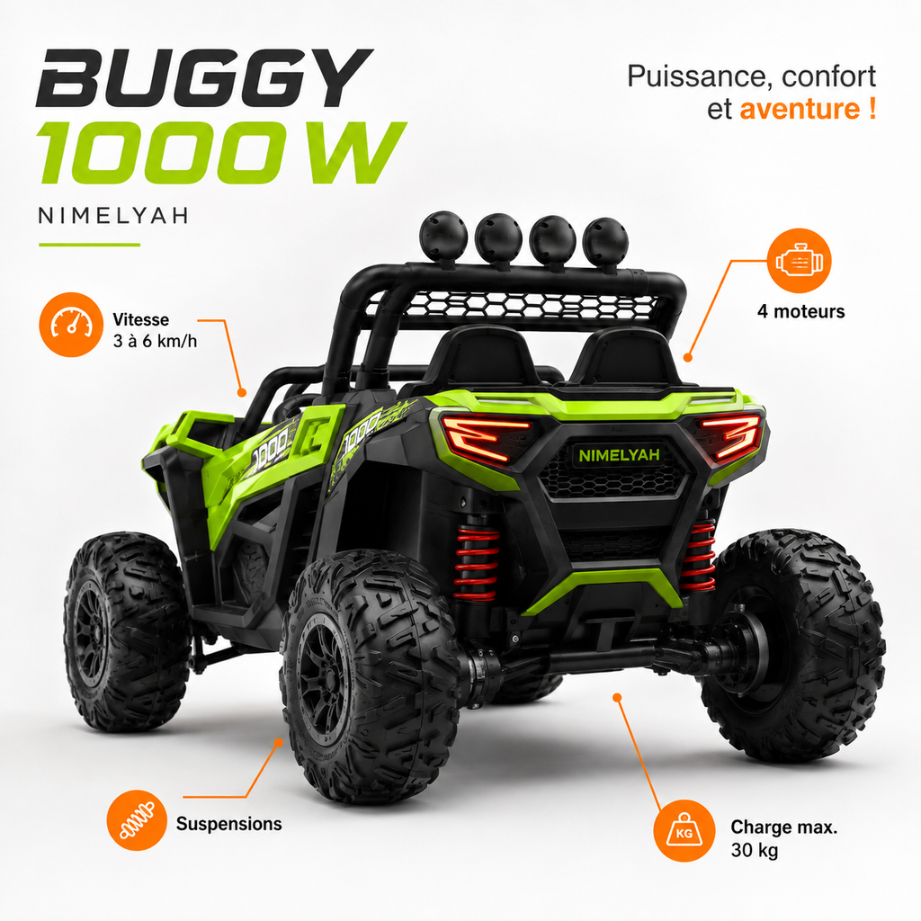 Buggy électrique enfant 12 V vert – Trail Rider