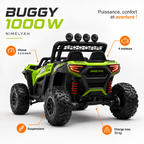 Buggy électrique enfant 12 V vert – Trail Rider