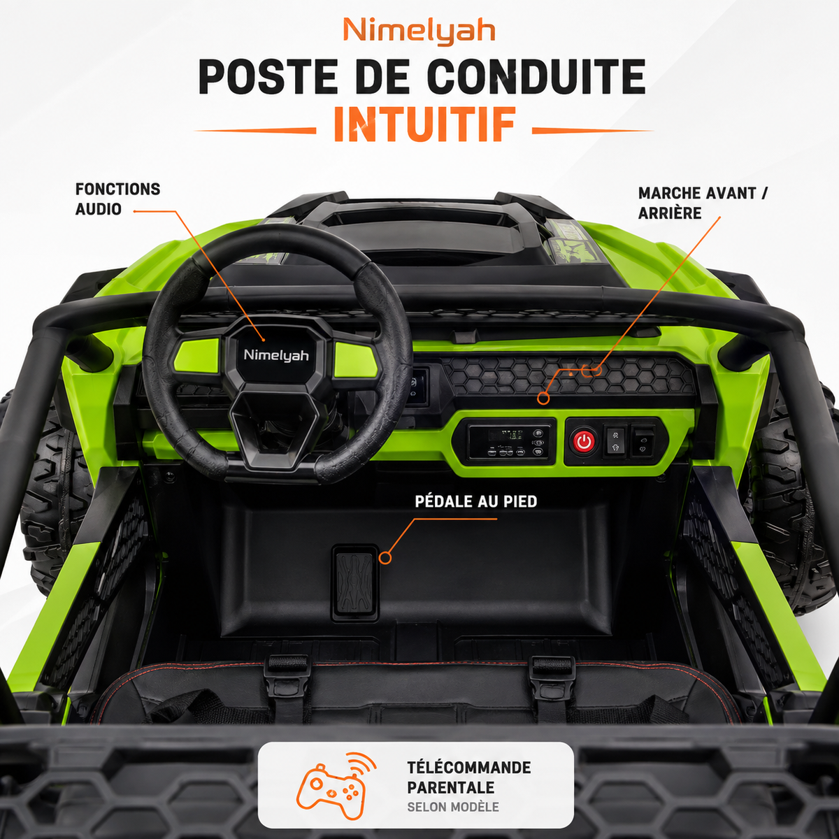 Buggy électrique enfant 12 V vert – Trail Rider