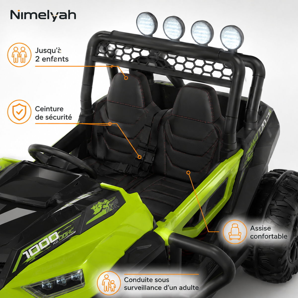 Buggy électrique enfant 12 V vert – Trail Rider