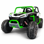 Buggy électrique enfant 24 V 2 places blanc / vert – Trail Rider Pro