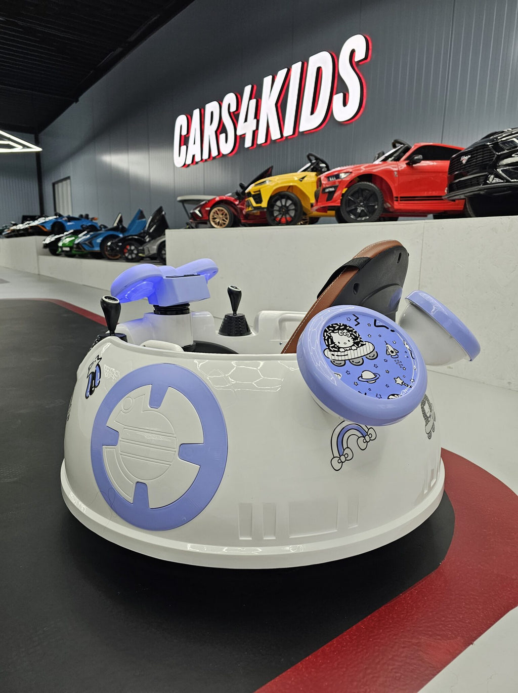 Voiture tamponneuse électrique enfant Bumper Hello Kitty 6 V blanc – Urban Rider – vue 2
