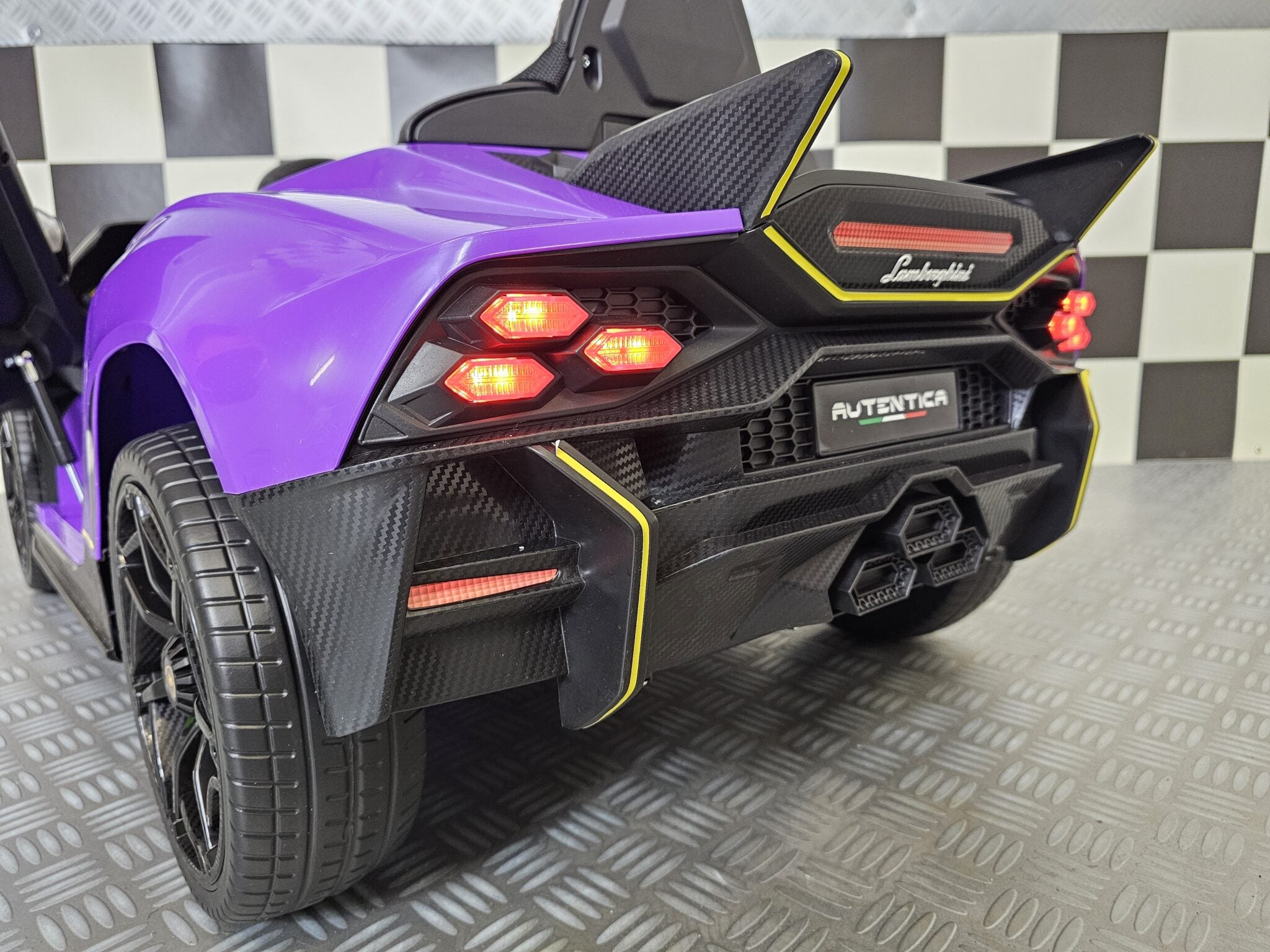 Voiture électrique enfant Lamborghini Auténtica purple 12 V – Racing Star – vue 8