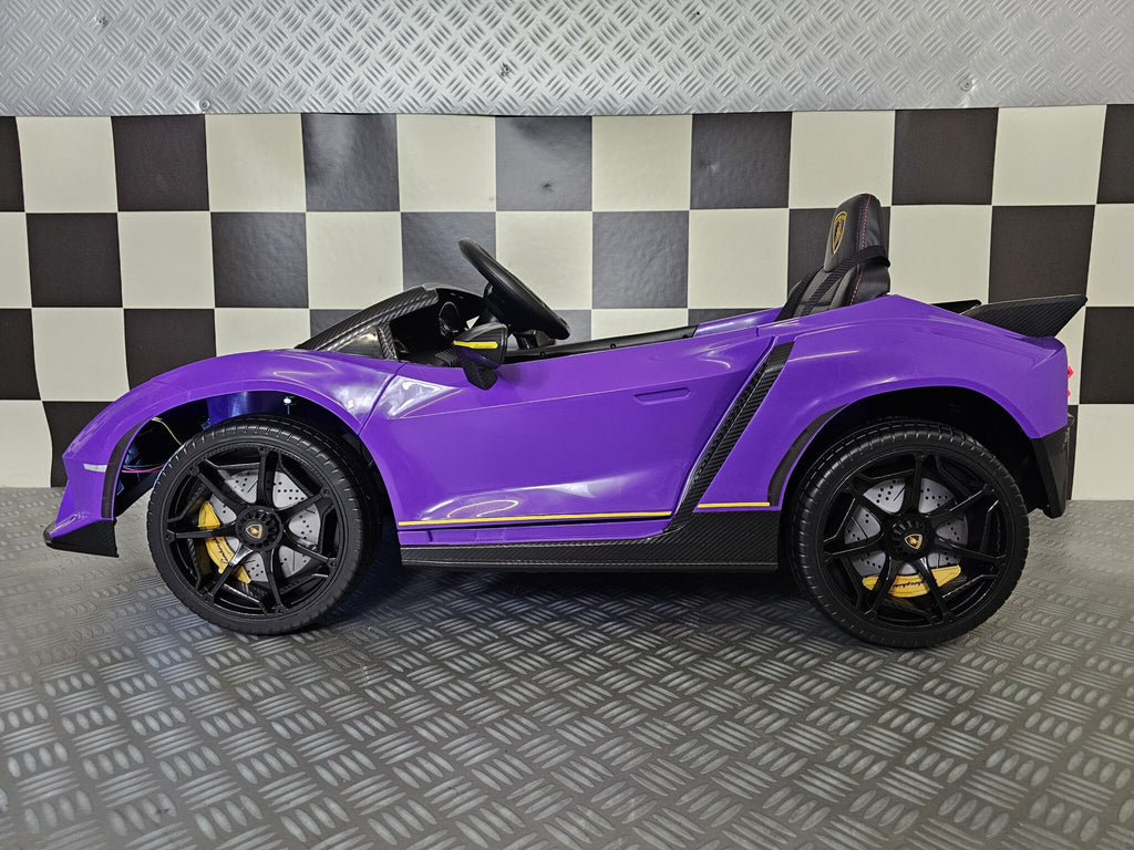 Voiture électrique enfant Lamborghini Auténtica purple 12 V – Racing Star – vue 4