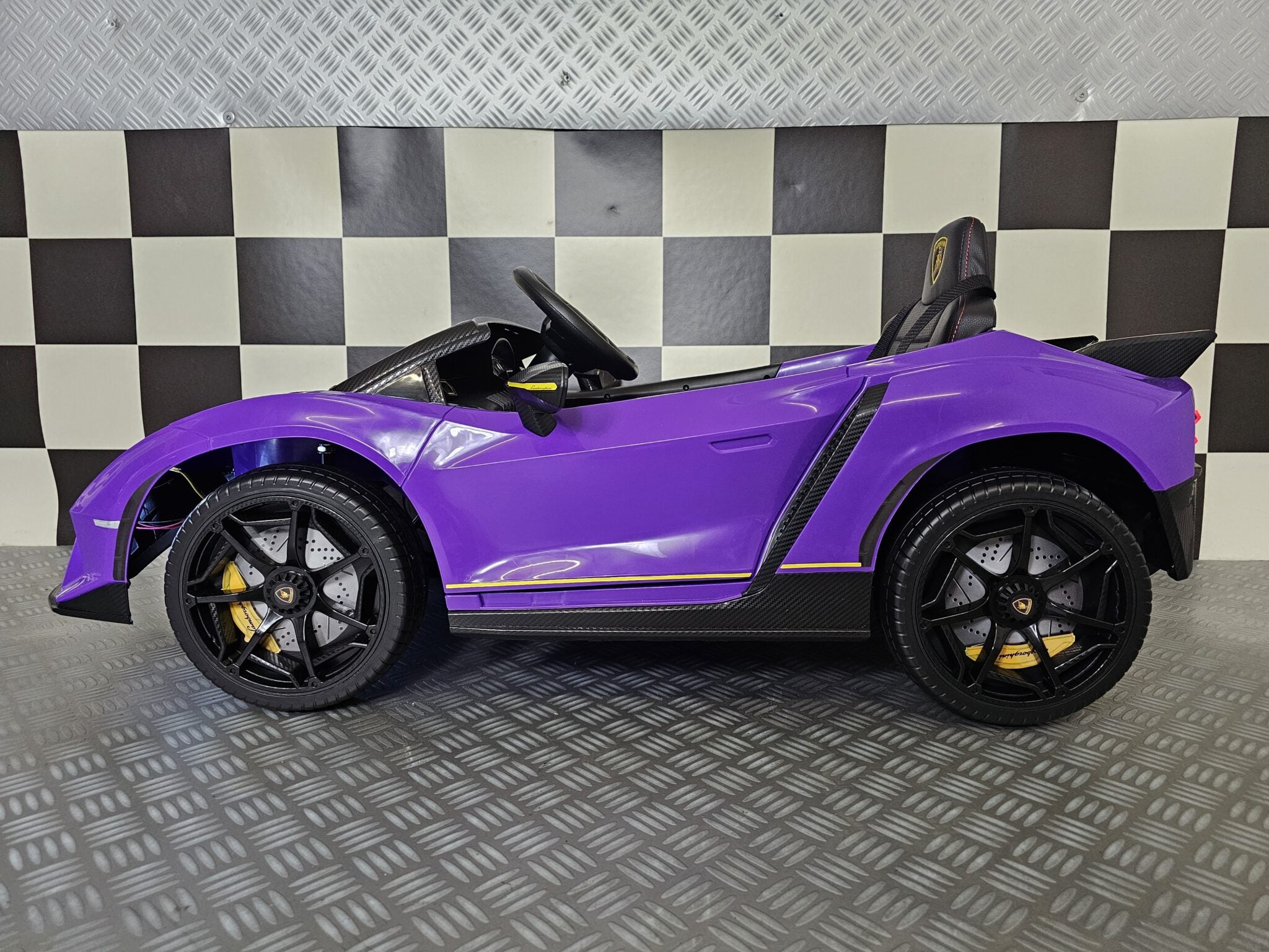 Voiture électrique enfant Lamborghini Auténtica purple 12 V – Racing Star – vue 4