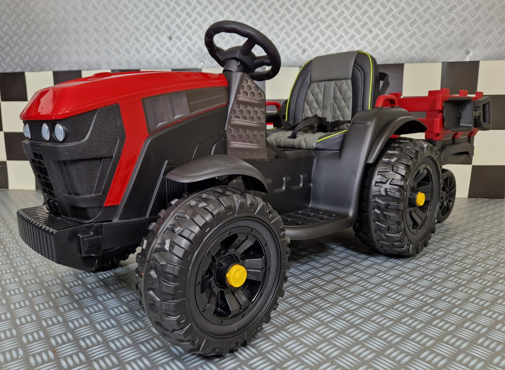 Tracteur électrique enfant Farmer 12 V rouge avec télécommande – Little Farmer – vue 2