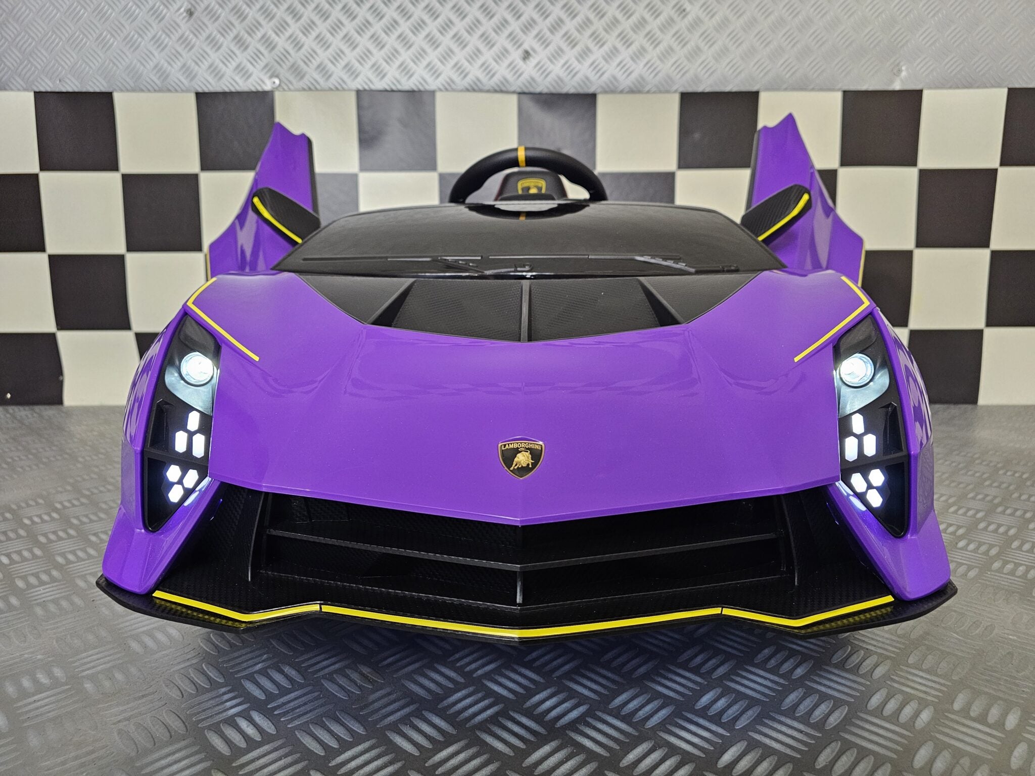 Voiture électrique enfant Lamborghini Auténtica purple 12 V – Racing Star – vue 3