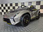 Voiture électrique enfant Lamborghini Auténtica 12 V gris métallisé – Racing Star – vue 2