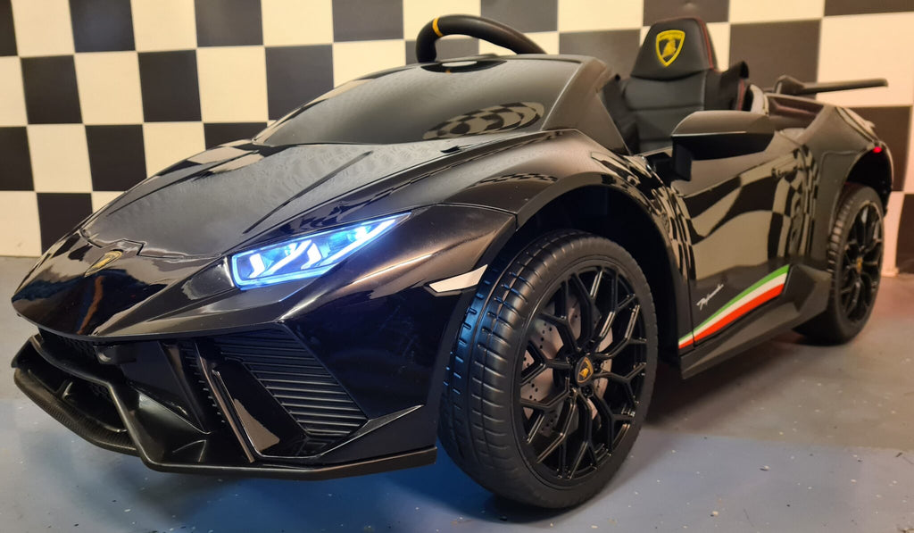 Voiture électrique enfant Lamborghini Huracan 12 V avec télécommande noir métallisé – Racing Star – vue 2