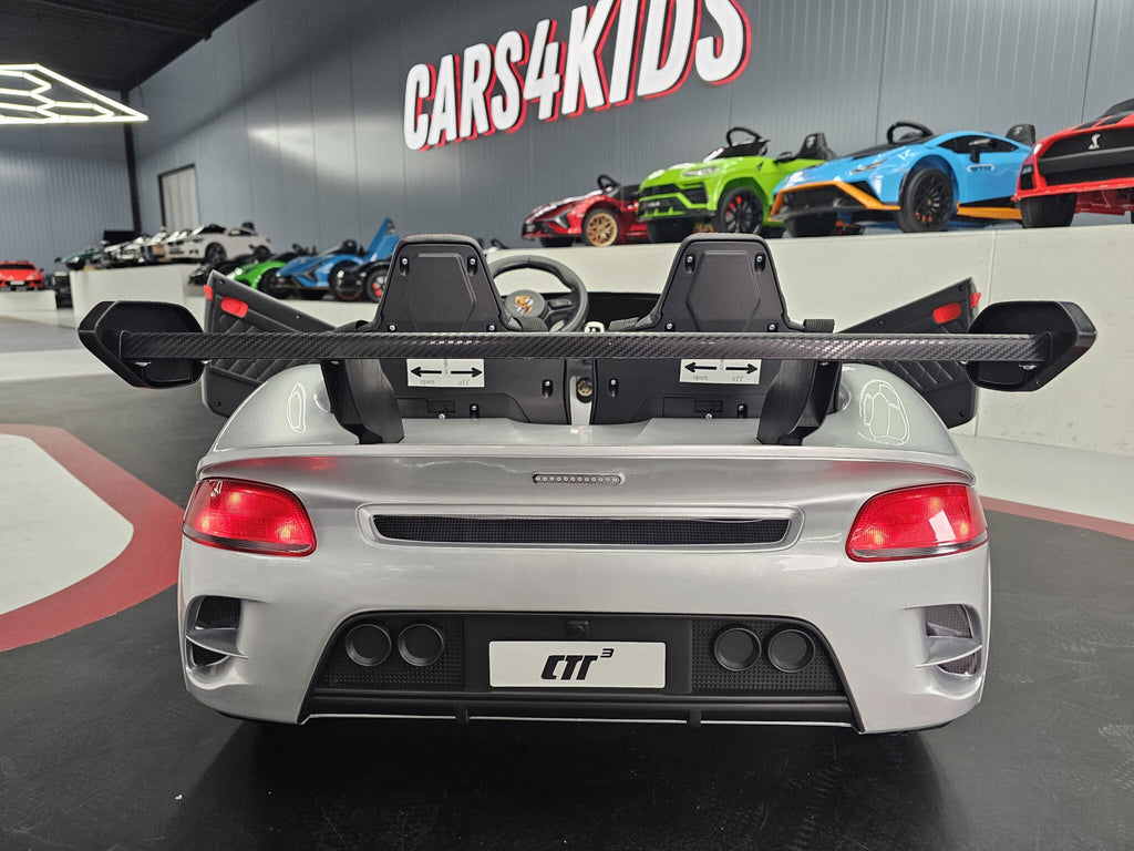 Voiture électrique enfant Porsche RUF 24 V argent métallisé – Urban Rider Pro – vue 5