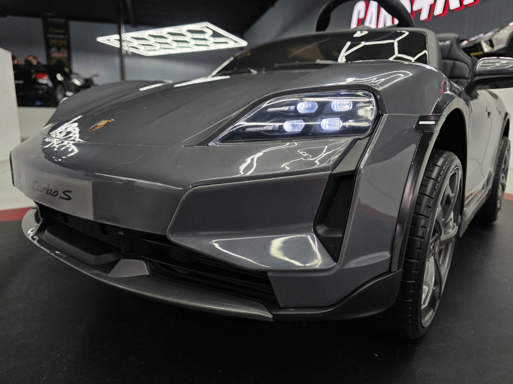 Voiture électrique enfant Porsche Taycan 2 places 24 V gris – Racing Star Pro – vue 6