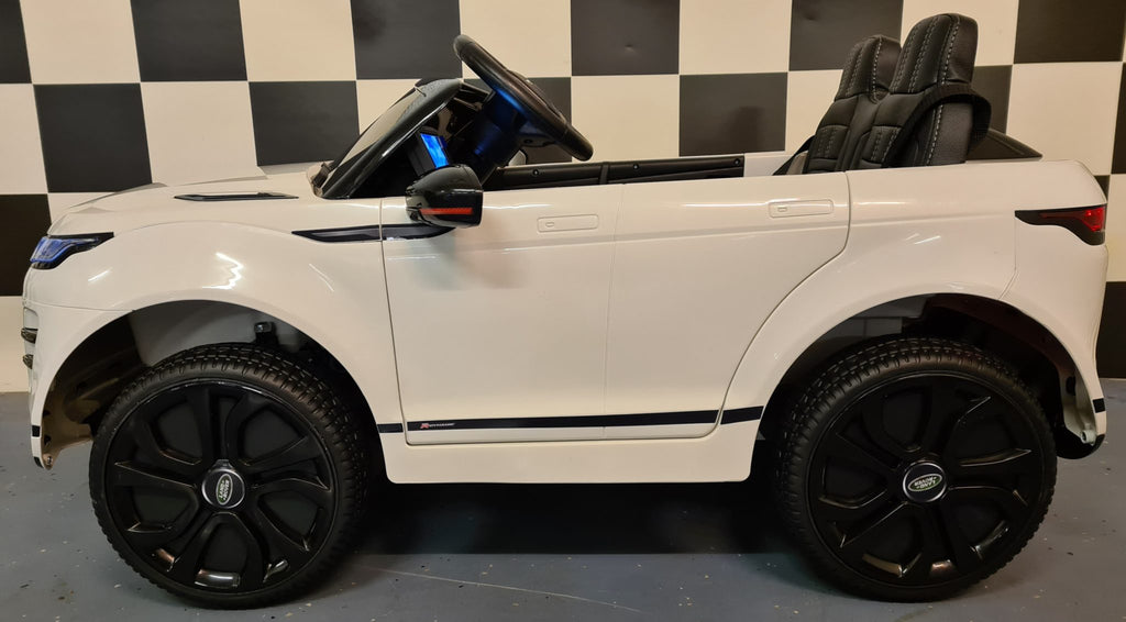 Voiture électrique enfant Range Rover Evoque avec 4 moteurs blanc – Adventure Rider Pro – vue 4