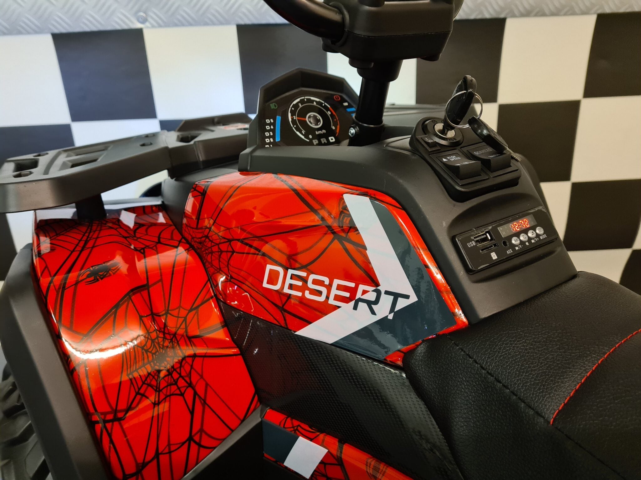 Quad électrique enfant Spider 12 V rouge – Mini Raptor – vue 8