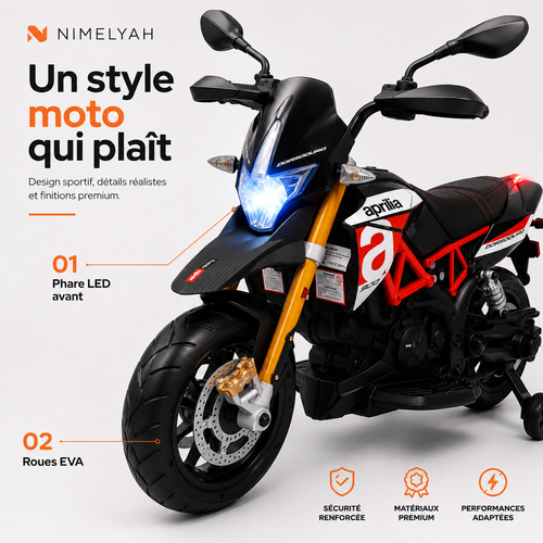 Moto électrique enfant Aprilia Dorsoduro – Street Rider