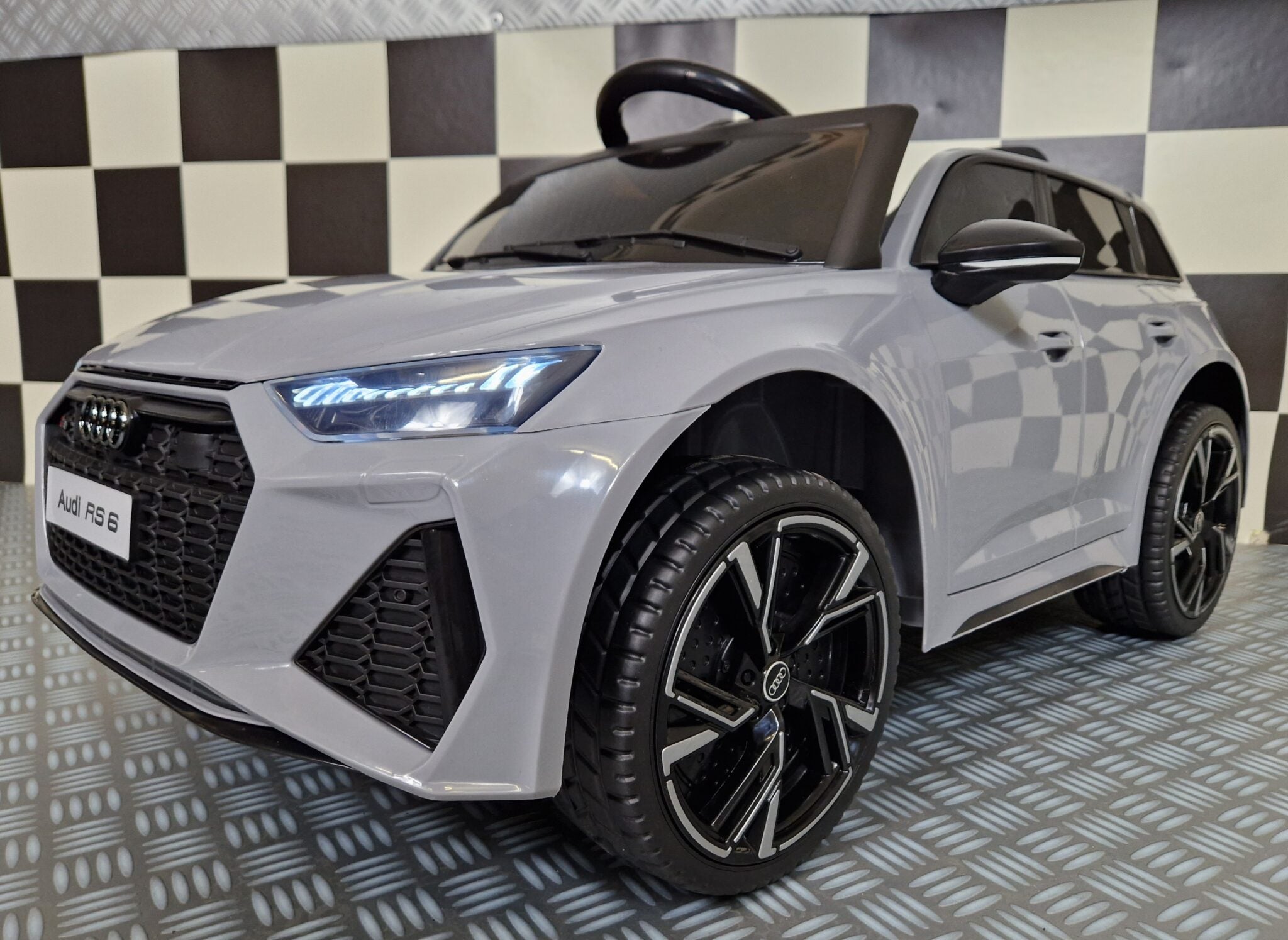 Voiture électrique enfant Audi RS 6 nardo gris – Racing Star – vue 2