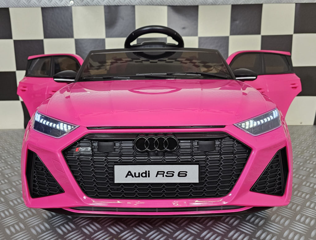 Voiture électrique enfant Audi RS6 12 V rose – Racing Star – vue 3