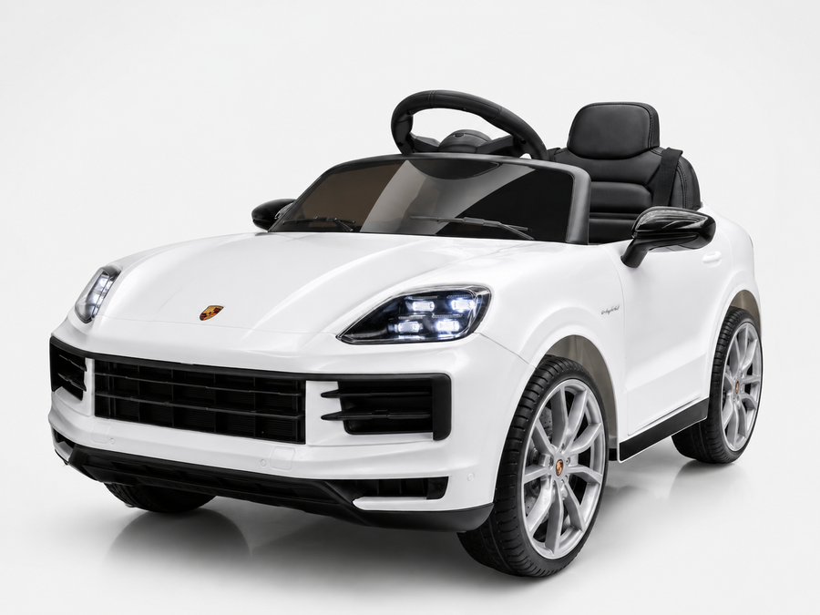 Voiture électrique enfant Porsche Cayenne 12 V blanc – Adventure Rider