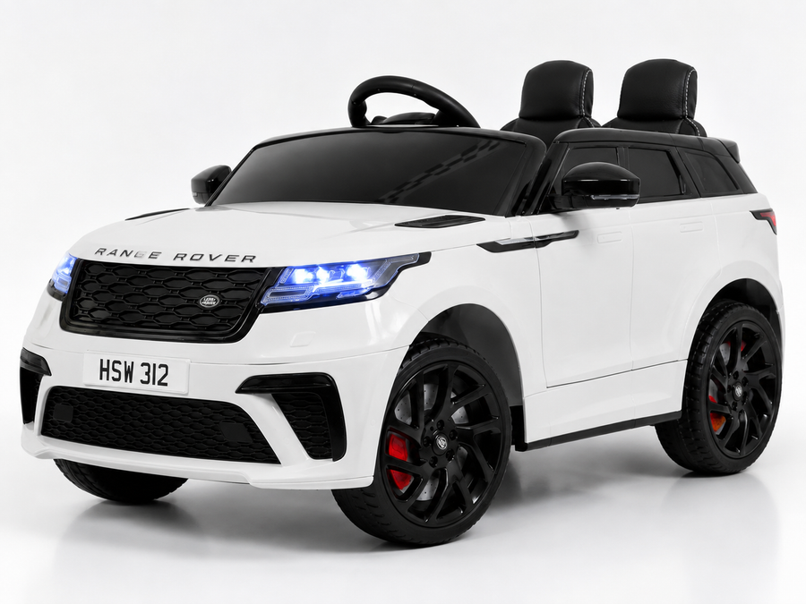 Voiture électrique enfant Range Rover Evoque avec 4 moteurs blanc – Adventure Rider Pro