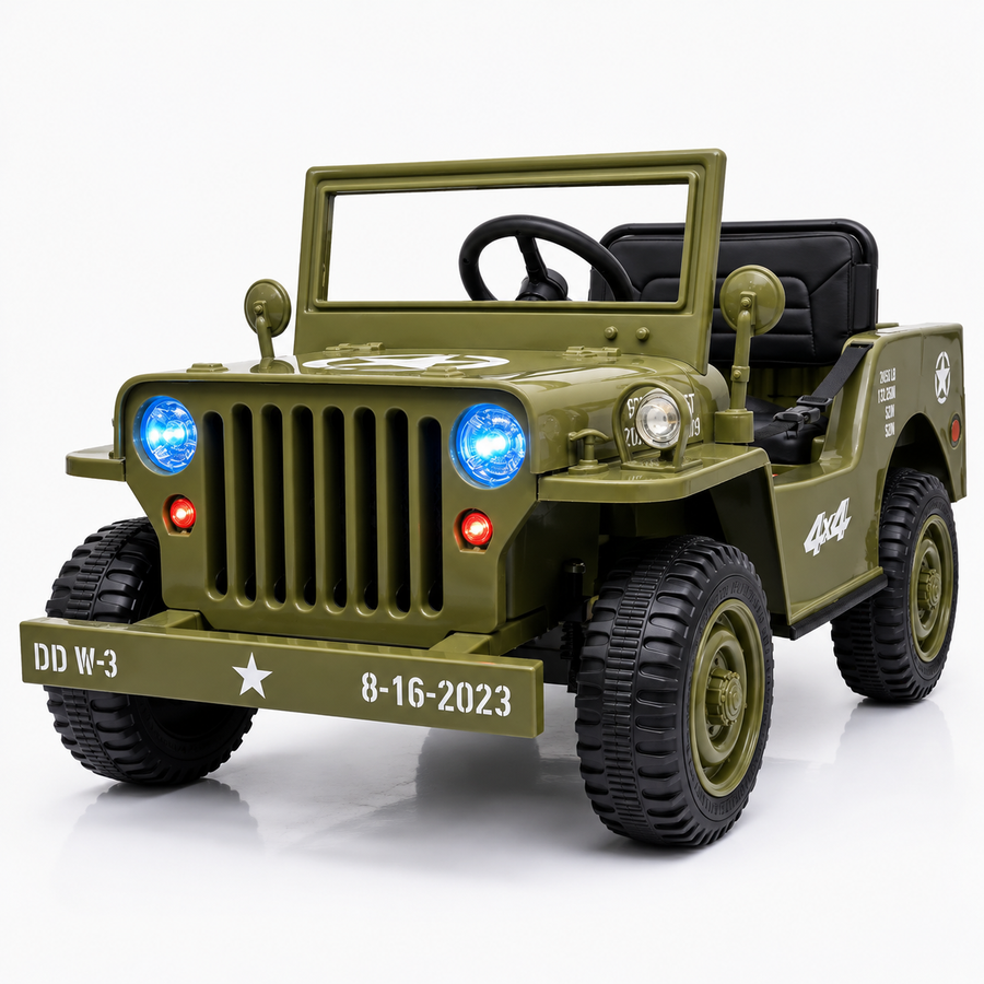 Voiture électrique enfant jeep Willy 12 V avec télécommande 1 place – Adventure Rider
