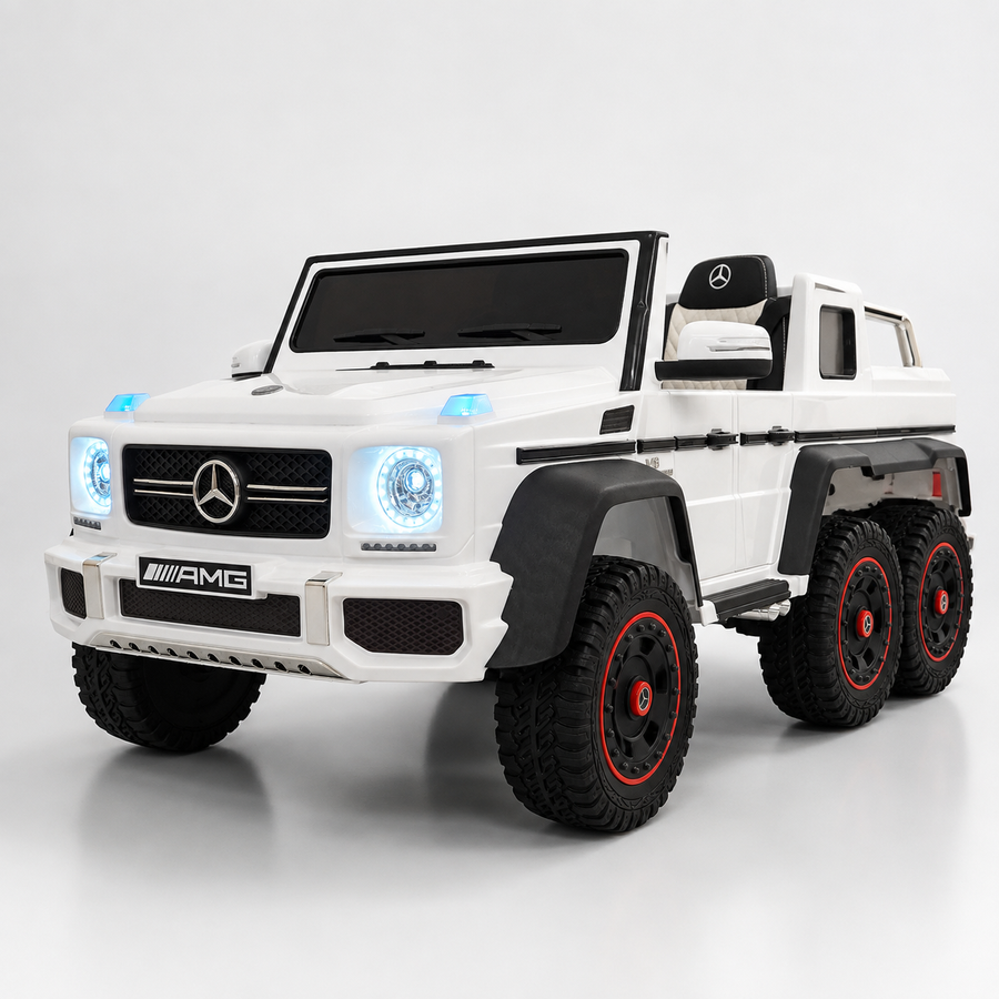 Voiture électrique enfant Mercedes G63 6x6 AMG 1 place blanc – Adventure Rider