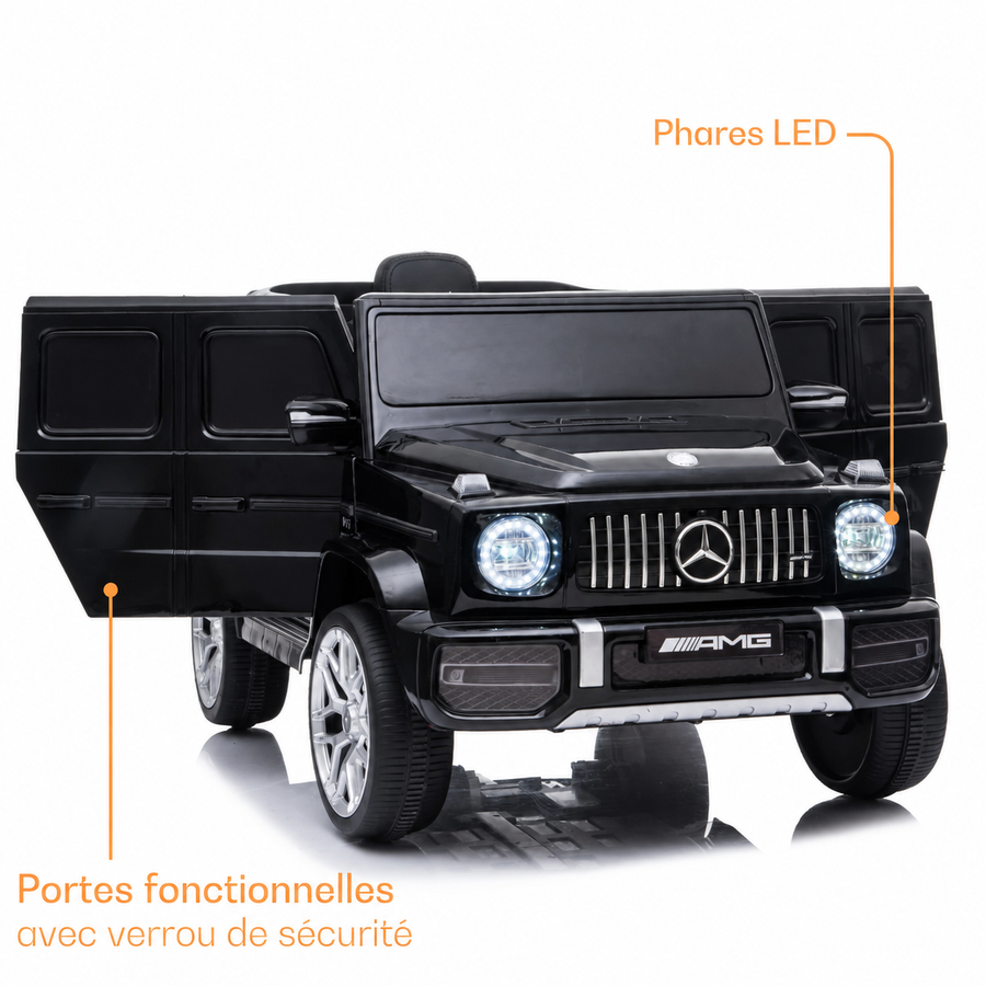 Voiture électrique enfant Mercedes G63 12V noir 1 place – Adventure Rider