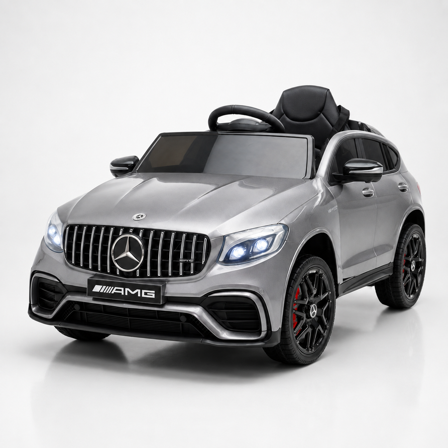 Voiture électrique enfant Mercedes GLC 63 12V argent métallisé 1 place – Adventure Rider