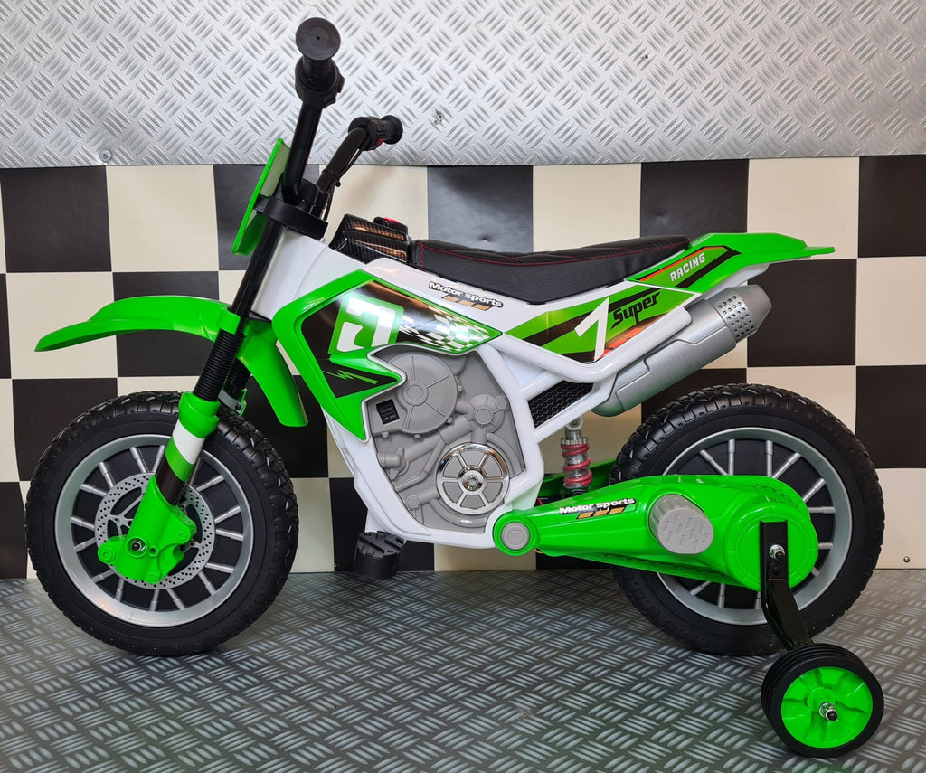 Moto électrique enfant dirt bike 12 V vert – Dirt Rider – vue 4