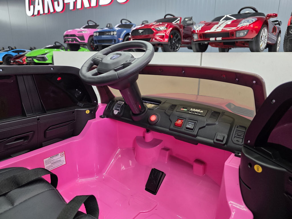 Voiture électrique enfant Dodge RAM 12 V rose – Adventure Rider – vue 8