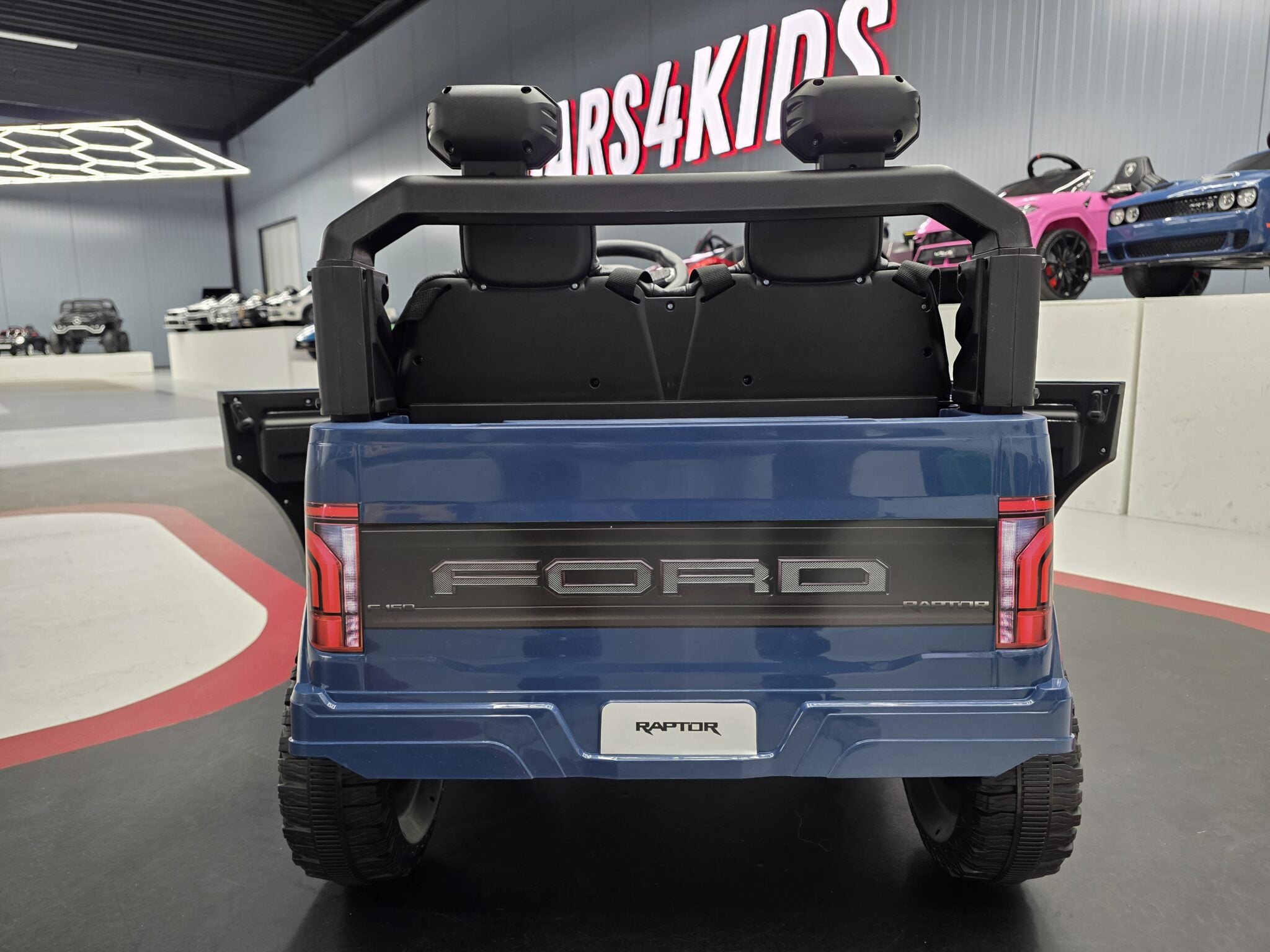 Voiture électrique enfant Ford Raptor 2 places 24 V bleu – Adventure Rider Pro – vue 4