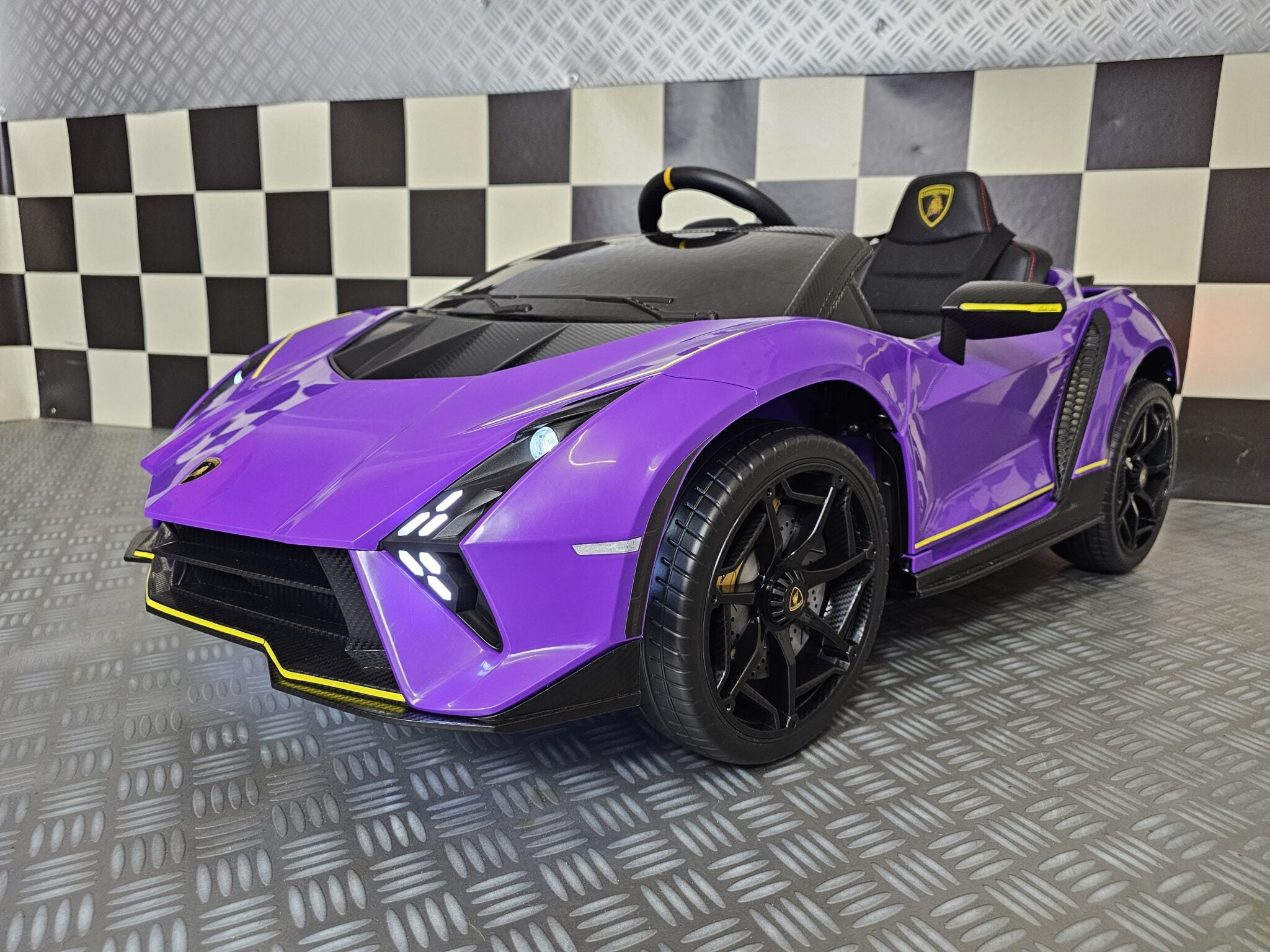 Voiture électrique enfant Lamborghini Auténtica purple 12 V – Racing Star – vue 2