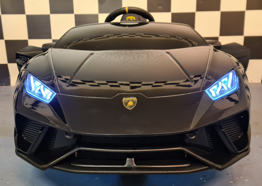 Voiture électrique enfant Lamborghini Huracan 12 V avec télécommande noir métallisé – Racing Star – vue 3
