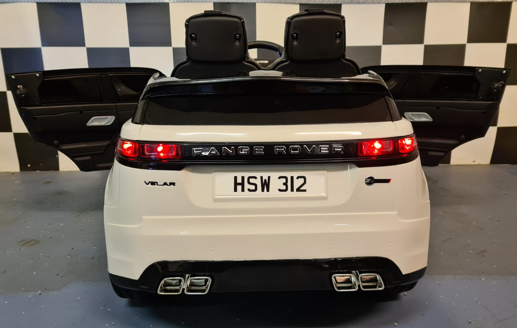 Voiture électrique enfant Range Rover Velar 12 V avec télécommande blanc – Adventure Rider – vue 6