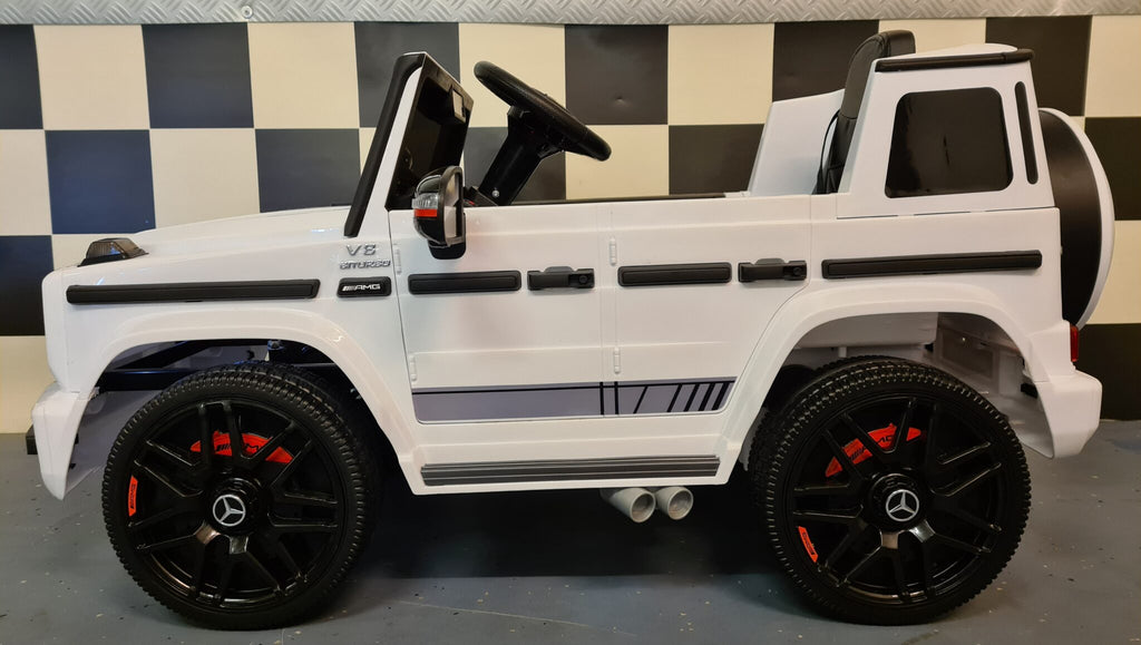 Voiture électrique enfant Mercedes G63 12V blanc avec démarrage progressif 1 place – Adventure Rider – vue 4