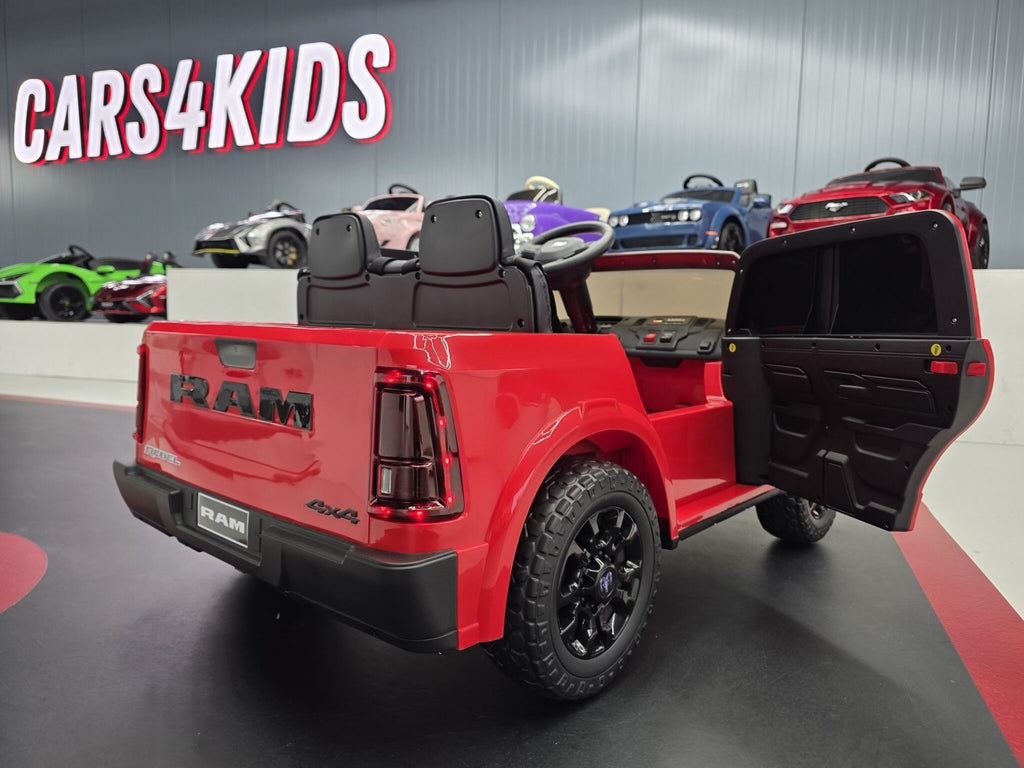 Voiture électrique enfant Dodge RAM 12 V rouge – Adventure Rider – vue 4