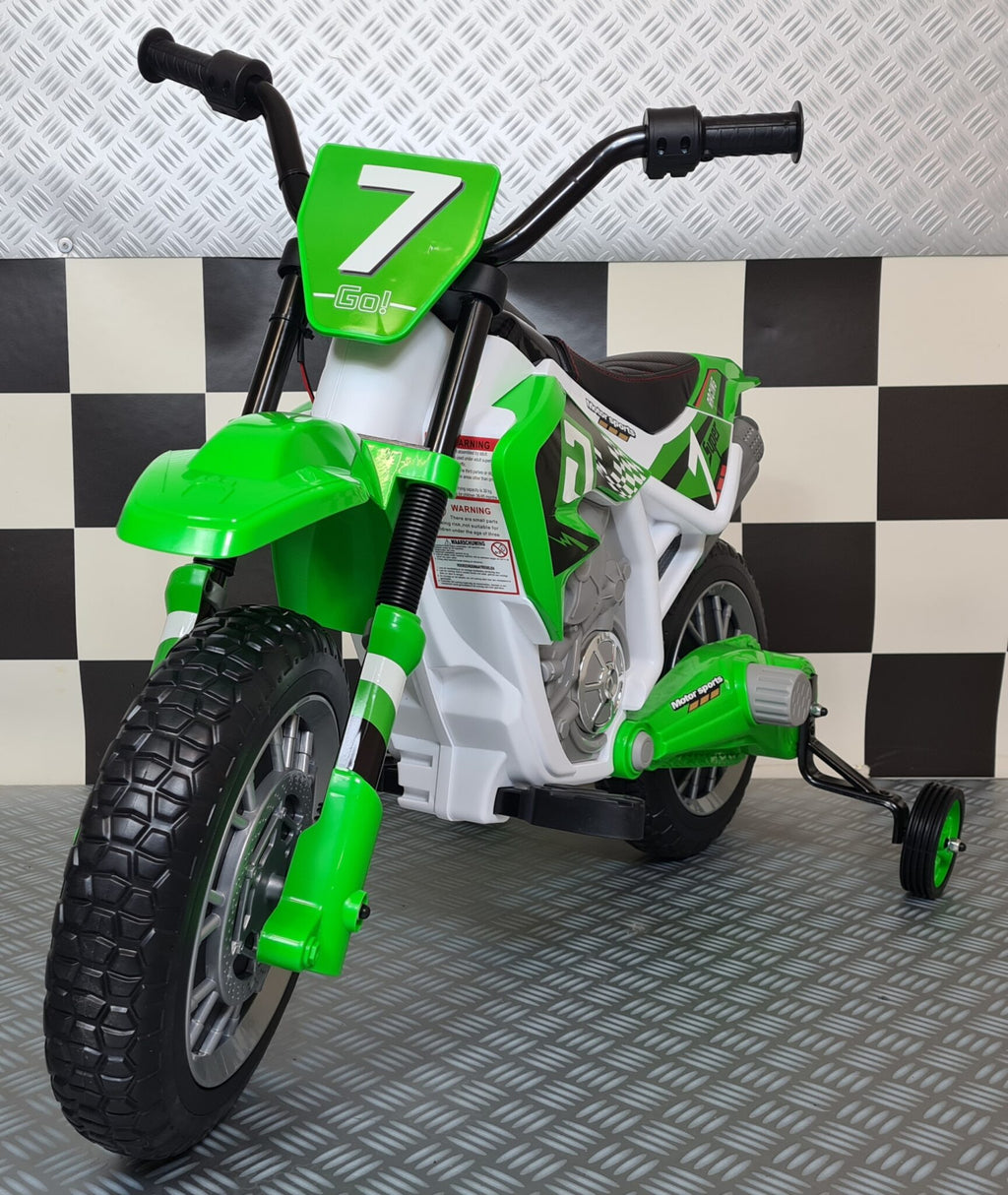 Moto électrique enfant dirt bike 12 V vert – Dirt Rider