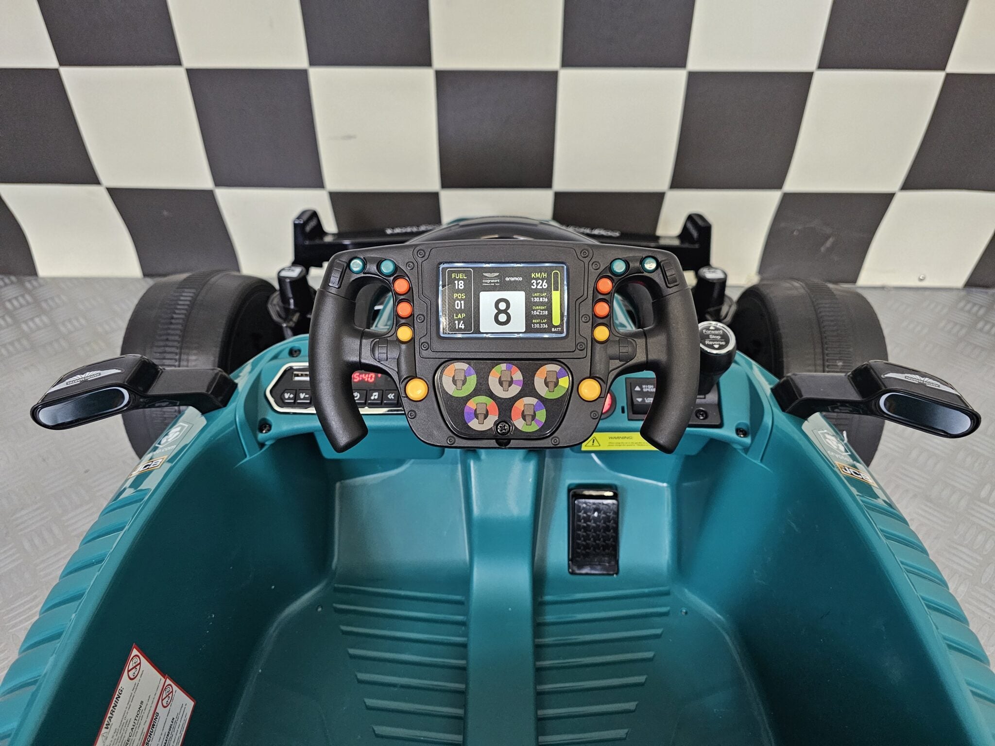 Voiture électrique enfant Aston Martin Formula 1 24 V – Racing Star Pro – vue 9