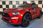Voiture électrique enfant Ford Mustang 24 V drift et RC rouge métallisé – Urban Rider Pro – vue 2