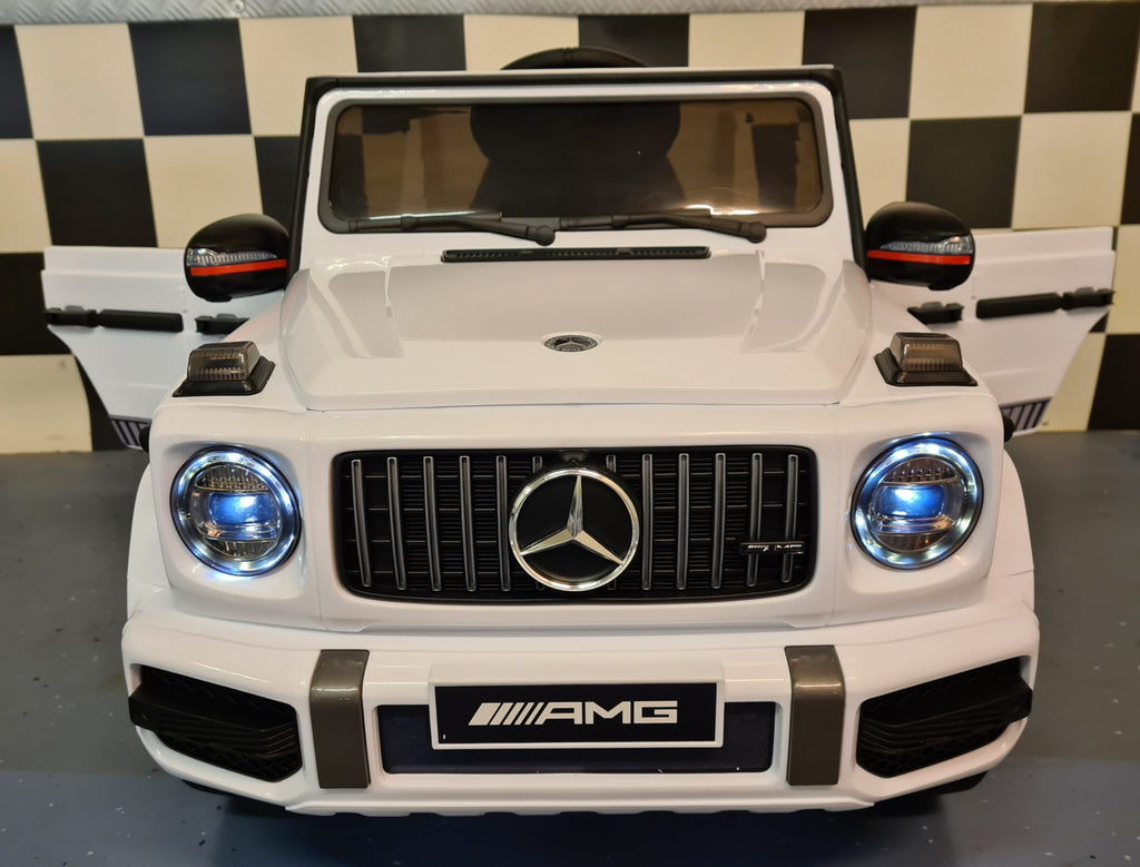 Voiture électrique enfant Mercedes G63 12V blanc avec démarrage progressif 1 place – Adventure Rider – vue 3