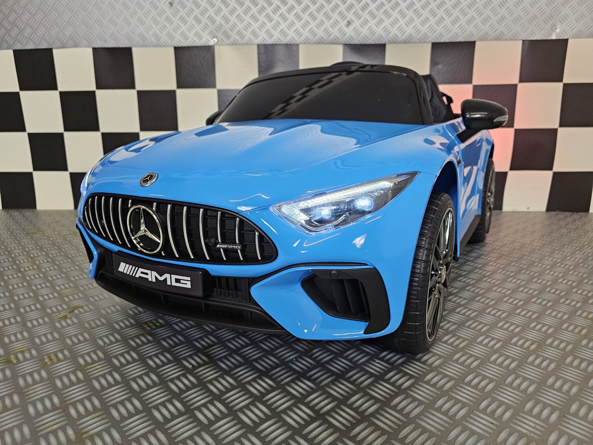 Voiture électrique enfant Mercedes SL63 12 V bleu métallisé – Urban Rider