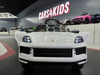 Voiture électrique enfant Porsche Cayenne 12 V blanc – Adventure Rider – vue 2
