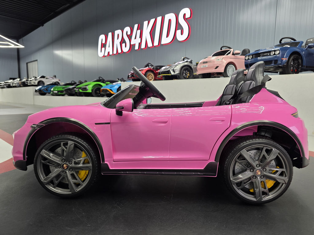 Voiture électrique enfant Porsche Taycan 2 places 24 V rose – Racing Star Pro – vue 3