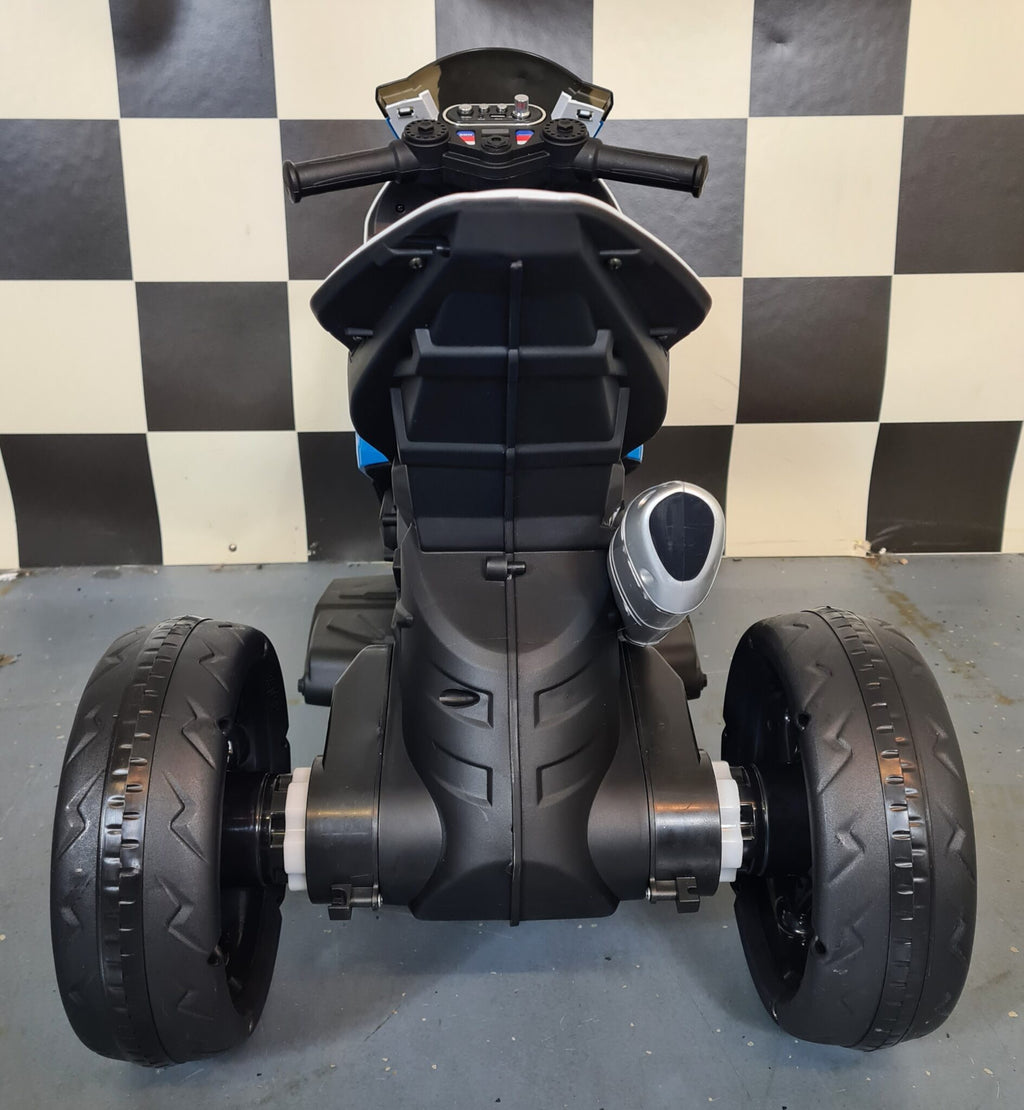 Voiture électrique enfant Mini BMW HP4 trike bleu 12 V – Street Rider – vue 6