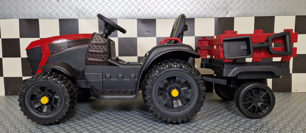 Tracteur électrique enfant Farmer 12 V rouge avec télécommande – Little Farmer – vue 4