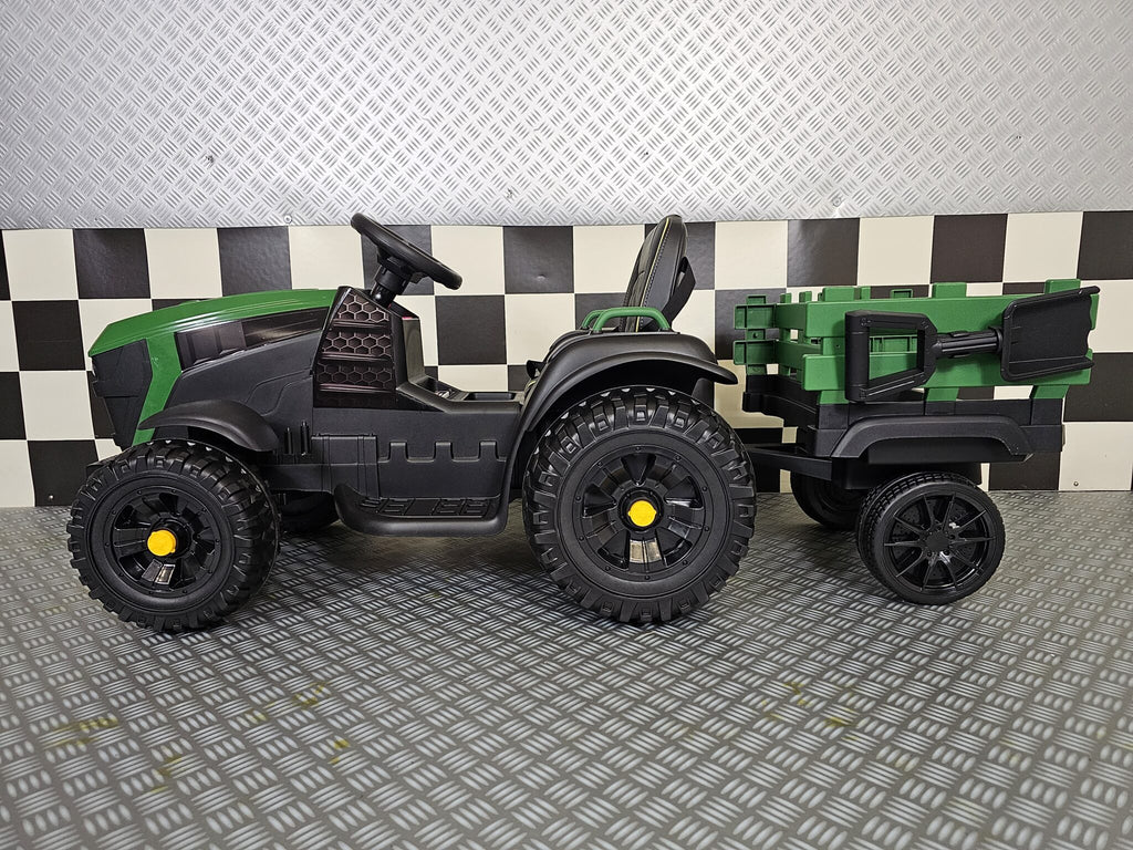 Tracteur électrique enfant Farmer 12 V vert avec télécommande – Little Farmer – vue 4