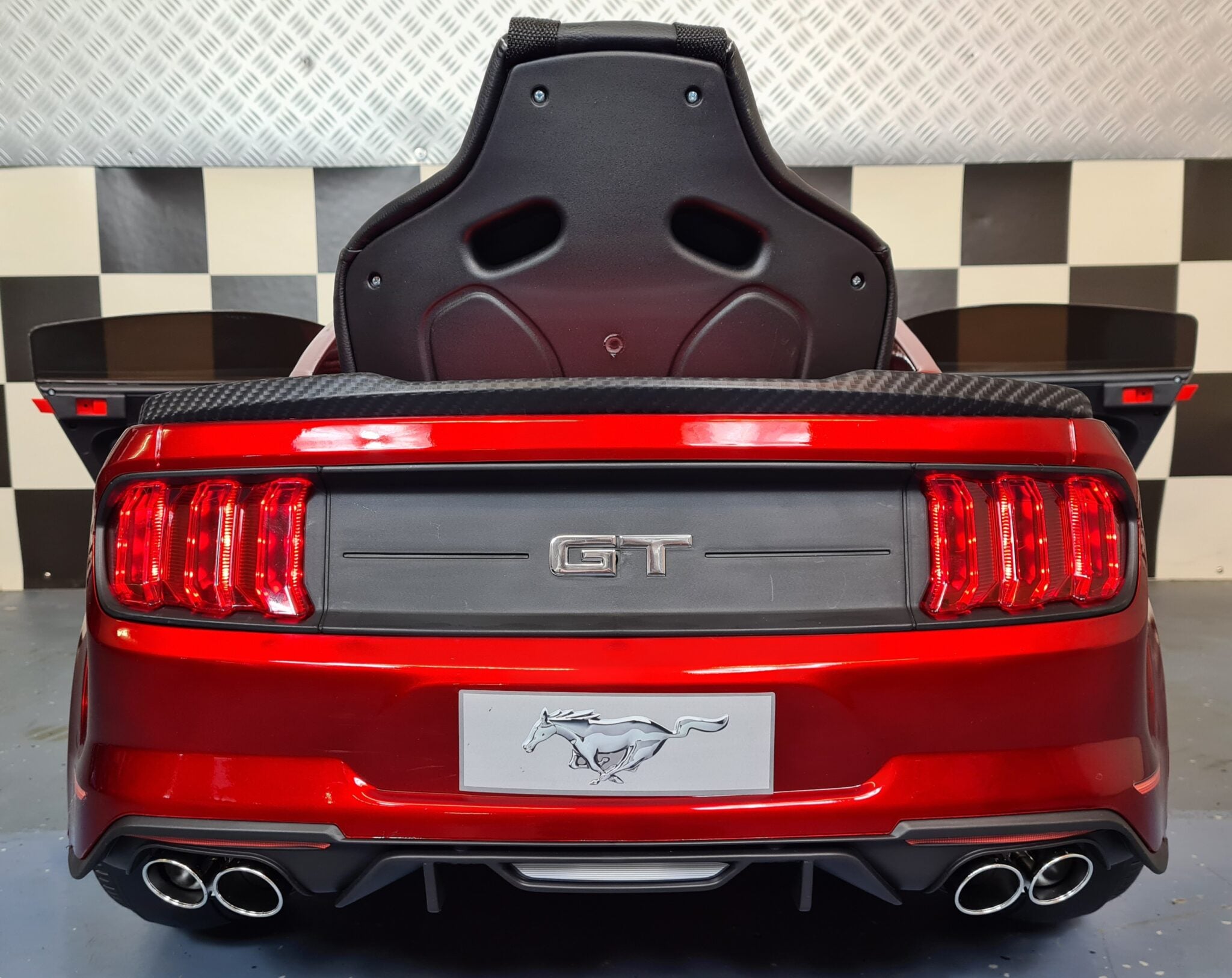Voiture électrique enfant Ford Mustang 24 V drift et RC rouge métallisé – Urban Rider Pro – vue 6