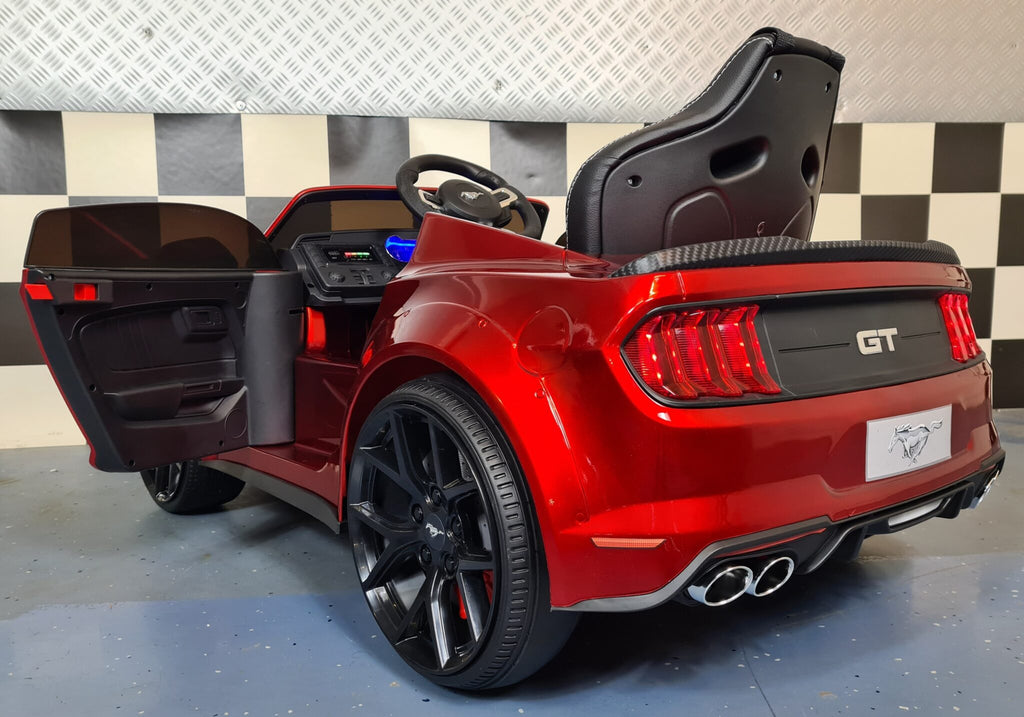 Voiture électrique enfant Ford Mustang 24 V drift et RC rouge métallisé – Urban Rider Pro – vue 5