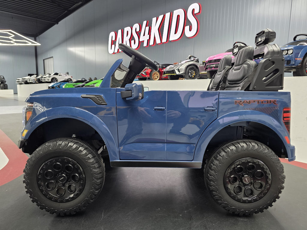Voiture électrique enfant Ford Raptor 2 places 24 V bleu – Adventure Rider Pro – vue 3