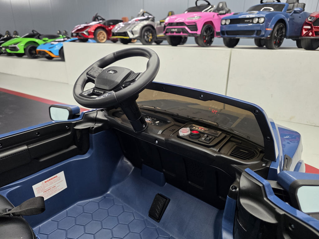 Voiture électrique enfant Ford Raptor 2 places 24 V bleu – Adventure Rider Pro – vue 7