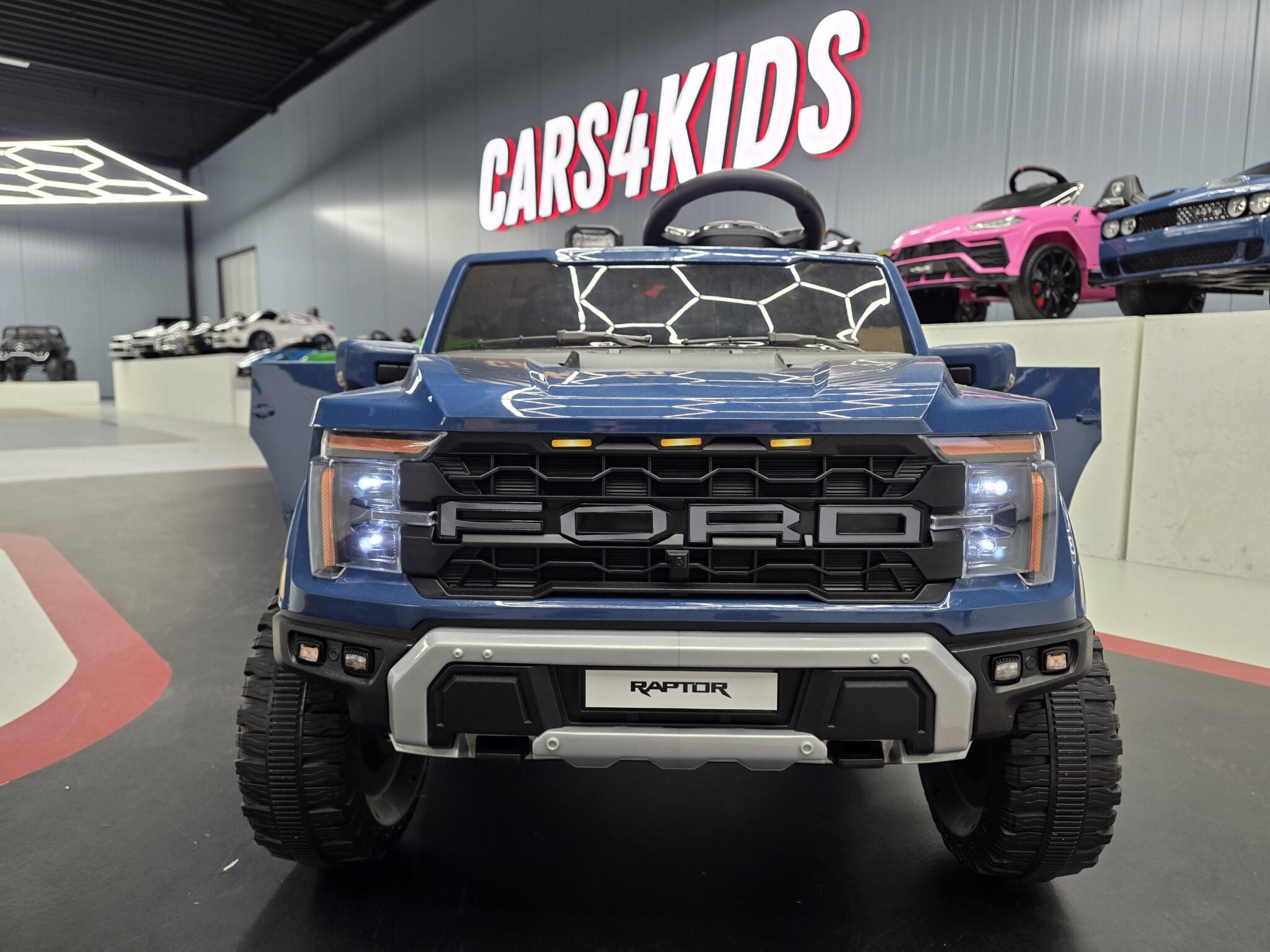 Voiture électrique enfant Ford Raptor 2 places 24 V bleu – Adventure Rider Pro – vue 2
